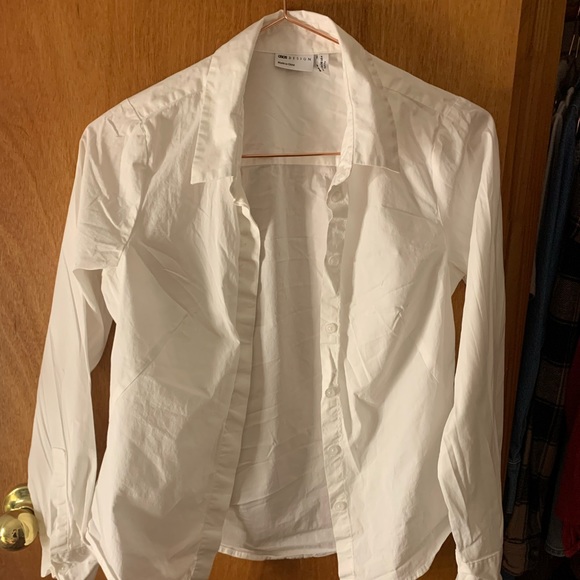 ASOS design petite white button down top - Picture 3 of 4